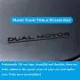 YHCDSEA Model 3 Y Dual Motor Badge Emblem Sticker Plaid Decor Compatible for Tesla Model 3 Y X S Accessories (Dual Motor-Matt Black)