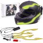 Motorcycle Helmet Light, Night Riding Signal Helmet EL Light, 3 Mode Led Helmet Accessories Light Strip (Light Yellow)
