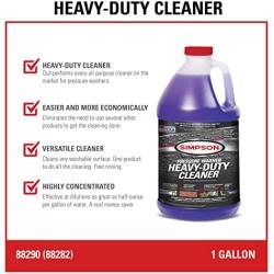 Simpson Cleaning MSH3125 MegaShot Gas Pressure Washer Powered by Honda GC190, 3200 PSI at 2.5 GPM, (49 State) + Simpson Cleaning Heavy Duty Cleaner for Pressure Washers, 1 Gallon