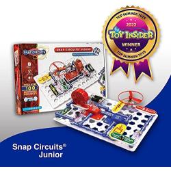 Elenco Snap Circuits Jr. SC-100 Electronics Exploration Kit, Over 100 Projects, Full Color Project Manual, 30 + Snap Circuits Parts, STEM Educational Toy for Kids 8 + , Black