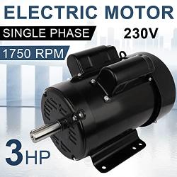 3HP Electric Motor 1750RPM Farm Duty Single Phase Motor 4 Pole 1-1/8