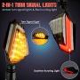 Acelane Motorcycle Led Turn Signal Lights Blinkers Front Rear Indicators 12V Universal Amber Red Lights for Motorbike Yamaha Scooter Harley Cruiser Honda Kawasaki BMW Suzuki (Pack of 2)