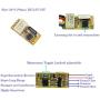 Mini Relay Wireless Switch 12V 433Mhz Remote Control Relay Switch, Secure 1-Channel Micro Receiver with Transmitter System in Latched Mode DC 3.7V 5V 6V 7V 9V 12V