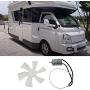 White 6 inch RV Fan 12V D - Shaft Replacement Camper Fan Blade Bathroom Fan Home Bathroom Mobile Home RV Motor
