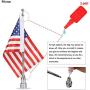 Motorcycle Flagpole Mount and American Flag - 6