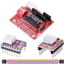 DAOKI Control Extension Shield Board 3D Printer Stepper Motor Driver with A4988 DRV8825 Dupont Cable,for 3D Printer Accessories