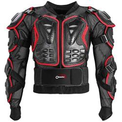 OHMOTOR Motorbike Protective Armour Chest Back Spine Armor Protector Motorcross Armoured Jacket Clothing Men Women for Cycling