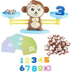 Dimple Monkey Balance Counting Educational Math Toy for Girls and Boys, STEM Toys for Ages 4 5 6 7 8 Year olds, Kindergarden Preschool Learning Numbers Toy, Kids Number Game