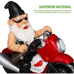 Funny Garden Gnome Decoration Riding Motorcycle Statues Naughty Figurines Outdoor Indoor Lawn Yard Patio Sculptures Resin