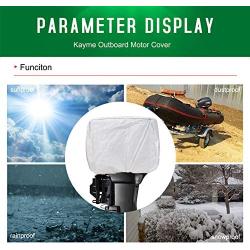 kayme Outboard Motor Cover Waterproof Sunproof, 4Layers Heavy Duty Motor Hood Cover