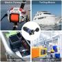 Trolling Motor Plug and Receptacle Set, Waterproof Self Lock Marine Boat Power Connector, 12V/24V/ 36V/48V Plug for Trolling Motor/Down Rigger/Fishing Reel
