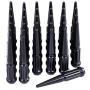 14x1.5 Lug Nuts Black 32 Piece, M14x1.5 Spike Lug Nuts Wheel Accessories Compatible with Chevy Ram Ford GMC