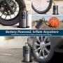 Nulksen Tire Inflator Portable Air Compressor, 150PSI Cordless Air Pump for Car Tires with 7800mAh Battery, Fast Inflate Electric Tire Pump with Pressure Gauge Emergency Light for Car Bike Motor Ball