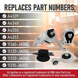 Engine Motor and Transmission Mount Set of 4 - Fits Nissan Altima 2007-2012 2.5L Automatic Transmission - Replaces A4339, A4340, A4350, A4353 - Front, Right, Left, Rear Mount