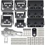diymore Black ROT3U 6DOF Aluminium Robotic Clamp Claw Kit with MG996R Servos and 25T Metal Disc Horns
