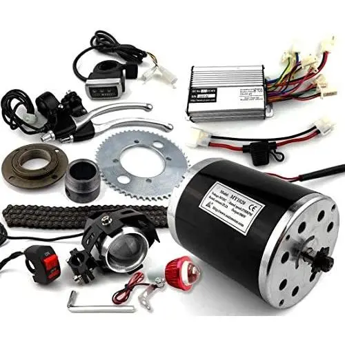 L-faster Bracketless 800W Motor MY1020 Without Bracket Stand for Scooter Bike 1000W Brush Controller with Fuse Wire