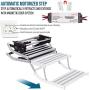 Hike Crew 12V Automatic RV Steps | Magnetic Switch Motorized 2-Step Platform & Power Kit w/LED Light, Aluminum & Steel Construction 440 Lb Capacity | Anti-Slip Grip Custom Control & Easy Bolt Assembly