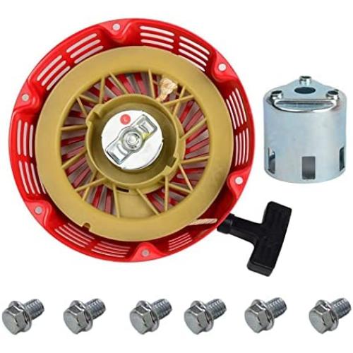 HIFROM Replace Recoil Starter with Starter Cup Compatible with Honda GX240 GX270 8HP 9HP Engine Motor Parts + 6pcs Recoil Starter Bolt