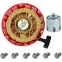 HIFROM Replace Recoil Starter with Starter Cup Compatible with Honda GX240 GX270 8HP 9HP Engine Motor Parts + 6pcs Recoil Starter Bolt