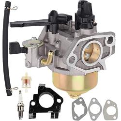 GX390 Carburetor Replacement for GX340 GX360 GX390 11HP 13HP Engine Generator Lawn Mower Motor Replaces 16100-ZF6-V01 ,16100-ZF6-V00 (with Spark Plug and insulator)