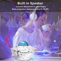 YSD Night Light Star Projector, Star Projector Remote Control Adjustable Light Projector with Bluetooth Speaker Built-in Music Player Gift for Kids Party Room Decoration