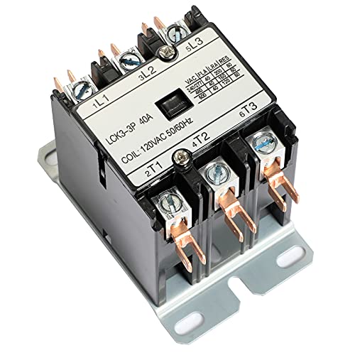 RPR 3 Pole 40 Amp 110/120 VAC Coil Definite Purpose Air Conditioner Contactor