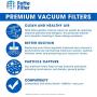 Fette Filter -Replacement Kit Compatible with Select Shark ION Flex DuoClean (Combo Pack - 1 Soft Brush Roll, 2 Foam & Felt Filter Kit, 2 Post-Motor Filter)