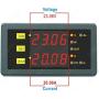 AILI DC Programmable Meter Controller 0-200V 0-750A Volt Amp Power Ah Auto Shut Down for Solar Battery Monitor Car Motor Panel Mount Blue Display