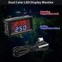 DC 12V Electronic Temperature Controller Programmable -50 to 110 Degree Celsius Heating/ Cooling Thermostat Control Switch Module NTC Waterproof Sensor Probe Dual Color LED Display Monitor (2 Pieces)
