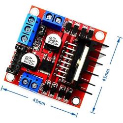 L298N motor driver controller board module, dual H-bridge robot stepper motor control, used for Arduino smart car power supply UNO MEGA R3 Mega2560 (2PCS)