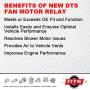 DTS New Cooling Fan Motor Relay Replacement for Jeep Grand Cherokee, Chrysler & Dodge - RY330