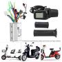 Motor Brushless Controller for Scooter Electric Bike E-Bike, 36V-48V 250W/350W Electric Bicycle DC Motor Controller with LCD Display, Auto Voltage Recognition