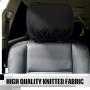Tallew 8 Pack Universal Car Headrest Cover Car Seat Head Rest Cover Protector Car Decor Interior Vehicle Accessories Functional Headrest Cover for Car Truck Auto(Black Style)