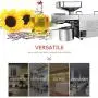 CGOLDENWALL 1500W Commercial Oil Press Machine Oil Extractor Expeller with Intelligent Temperature Controller/Industrial Motor/All Stainless Steel/CE (220V, EU/UK Plug)