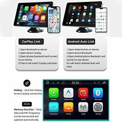 Wireless Carplay & Android Auto, Portable 7.5 Touch Screen, Apple Carplay Screen Car Stereo for Car Truck Motorcycle, Support Mirror Link, Backup Camera, Bluetooth, FM, AUX, Siri, GPS, Music, Video
