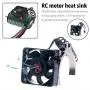 KWBRC 42mm Rc Motor Fan RC Cooling Fan Motor Metal RC Model Cooling Fan RC Heat Sink fan RC Electric Motor Heat Sink for 1515/1512/4268 /TENSHOCK 812 Motor of RC Model Car (Silver)