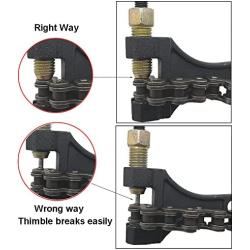 Tabazy Chain Breaker Riveting Tool for Motorcycle ATV Dirt Bike Scooter Bicycle Tractor Chain Break # 420, 428, 520, 525, 528, 530