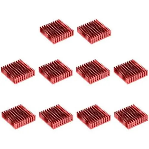 uxcell Electronic Radiators Heatsink for Stepper Motor,3D Printer 40x40x11mm Red 10pcs