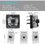 VENTISOL 12 Inch Varible Shutter Exhaust Fan With Speed Controller, Wall Mounted Alumunim Automatic Vent Fan For Greenhouses,Shop,Home Attic,Garage Ventilation,Black