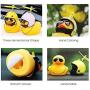 JEYODA Yellow Duck Car Duck Decoration with Helmet Broken Wind Small Yellow Duck Road Bike Motor Helmet Riding Cycling Accessories 1pc (Yellow 2)