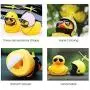 JEYODA Yellow Duck Car Duck Decoration with Helmet Broken Wind Small Yellow Duck Road Bike Motor Helmet Riding Cycling Accessories 1pc (Yellow 2)