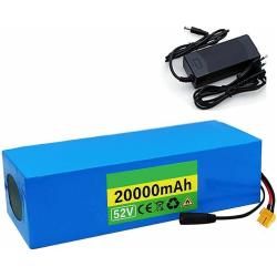 SHENGANG Lithium Battery, 52V 20AH Electric Bike Lithium Battery with Charger and BMS, for 200W 500W 750W 1000W Motor