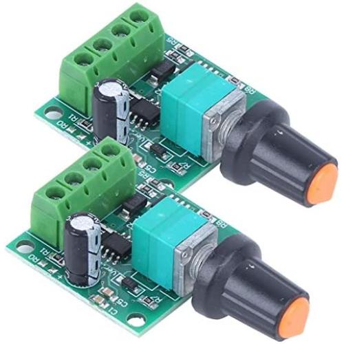 FTVOGUE 2pcs PWM DC Motor Speed Controller Adjustable Low Voltage Control Switch 1803BK 1.8V 3V 5V 6V 12V2A ,Motor Equipment Accessories