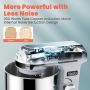 Yoifo 7 Speed Stand Mixer（inclued P Speed）- Peak Power 600W Kitchen Electric Mixer，4.75-QT Tilt-Head Food Mixer with Dough Hook, Whisk, Beater & BPA-Free Dust Cover (Silver)
