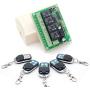 Calvas DC 12V 4CH Relay Module 433MHz Receiver Wireless Remote Control Switch Motor Controller for Anti-theft alarm with Jumper Cap - (Color: Switch w 5RF)