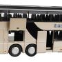 Zerone Alloy Double Decker Bus Model Toy Electric Bus Toy 1:32 with Lights and Music,Toy Vehicles Mould Pull-Back Motor Coach Bus for Boys and Girls(Gold)