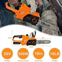 Electric Motor Saw.20V 10in 2.0AH Cordless Lithium Battery with Fast Charging Dock Charging Saw Orange
