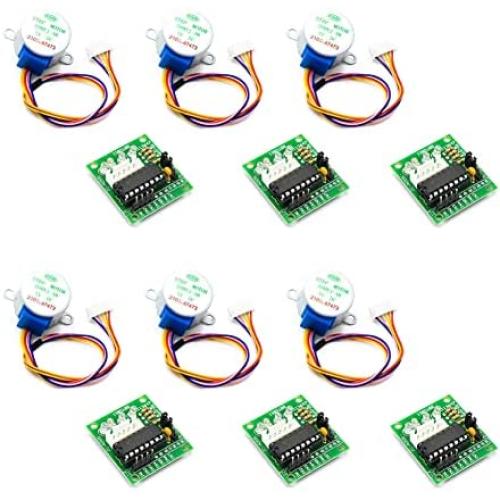 SYUAB 6 PCS 28BYJ-48 ULN2003 5V Stepper Motor +ULN2003 Driver Board for DIY Kit Arduino PI PIC Raspberry Pi
