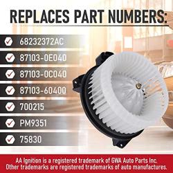 AC Blower Motor with Fan - Replaces 68232372AC, 87103-0E040, 87103-60400 - Compatible with Dodge, Lexus and Toyota Vehicles - Journey, ES300h, ES350, 4Runner, Avalon, Camry, Highlander - 2005-2020