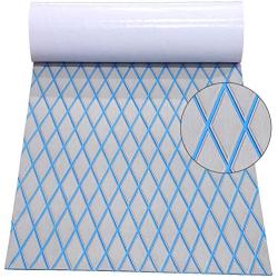 Hzkaicun EVA Boat Decking Sheet Marine Teak Flooring Carpet with Backing Adhesive /6MM Motor Boats Traction Mats 74.8